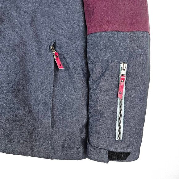 KILLTEC Torey Insulated Purple Blue Gray Waterproof Ski Snow Hooded Jacket 14 Jr - Picture 4 of 12